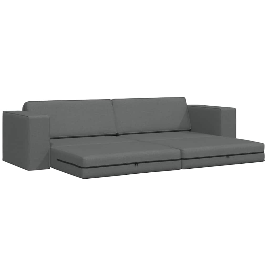 Divano Letto 2-in-1 Grigio Scuro 245x150x60.5 cm Tessuto 4106716