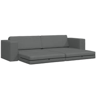 Divano Letto 2-in-1 Grigio Scuro 245x150x60.5 cm Tessuto 4106716