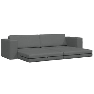 Divano Letto 2-in-1 Grigio Scuro 245x150x60.5 cm Tessuto 4106716