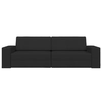 Divano Letto 2 in 1 Nero 245x150x60.5 cm Tessuto 4106717