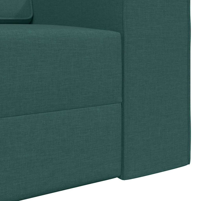 Divano Letto Pavimento 2-in-1 Verde Scuro 245x150x60.5 cm Tessuto 4106719