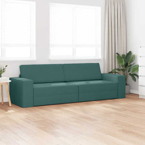Divano Letto Pavimento 2-in-1 Verde Scuro 245x150x60.5 cm Tessuto 4106719