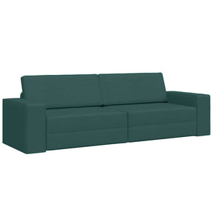 Divano Letto Pavimento 2-in-1 Verde Scuro 245x150x60.5 cm Tessuto 4106719