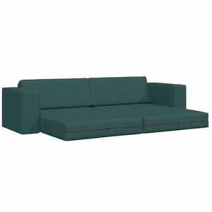 Divano Letto Pavimento 2-in-1 Verde Scuro 245x150x60.5 cm Tessuto 4106719