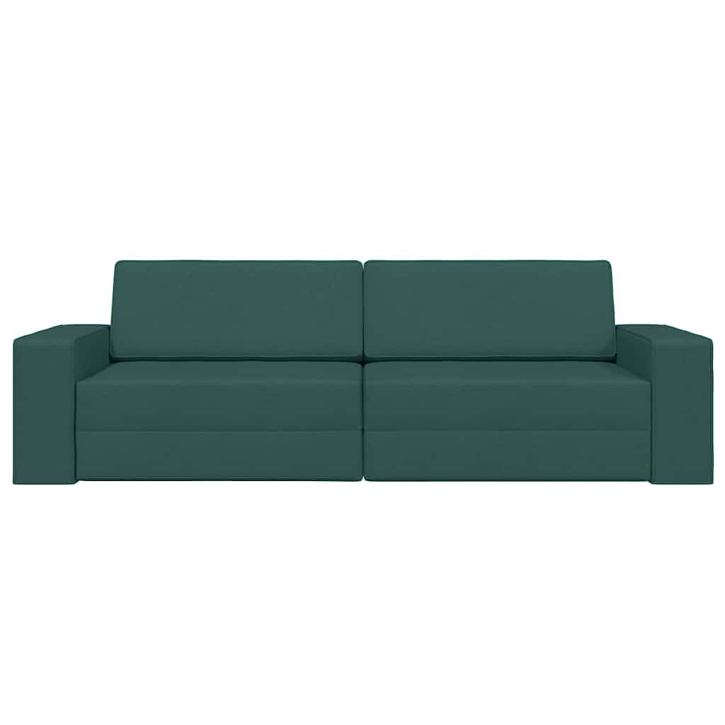 Divano Letto Pavimento 2-in-1 Verde Scuro 245x150x60.5 cm Tessuto 4106719