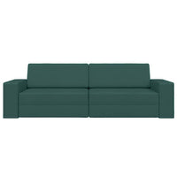 Divano Letto Pavimento 2-in-1 Verde Scuro 245x150x60.5 cm Tessuto 4106719