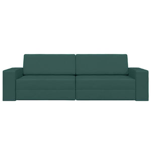 Divano Letto Pavimento 2-in-1 Verde Scuro 245x150x60.5 cm Tessuto 4106719
