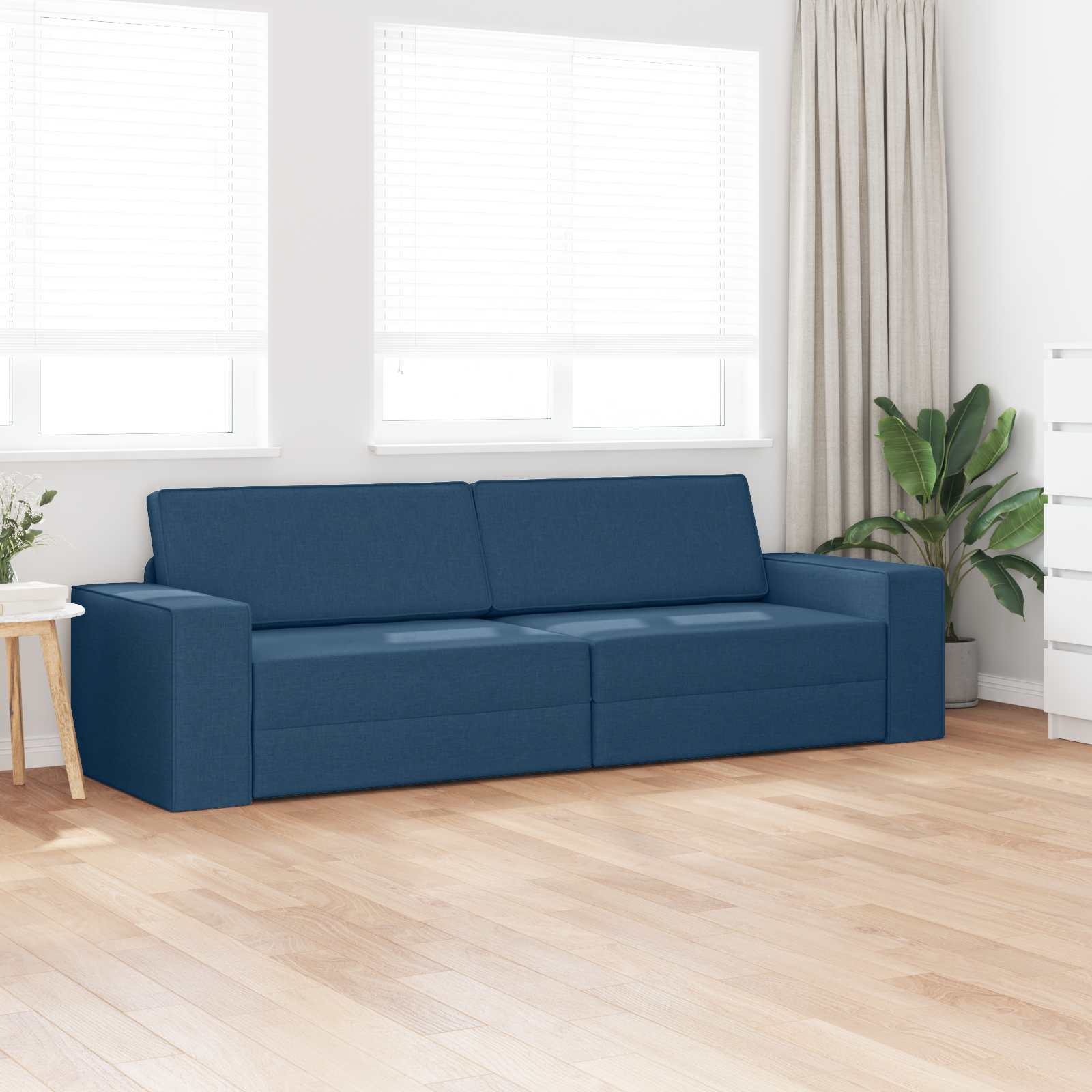 Divano letto 200cm Blu navy Tessuto 4106722