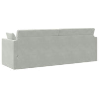 Divano Letto Grigio chiaro 213 x 76 x 77 cm Velluto 4106726