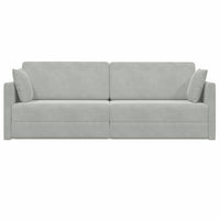 Divano Letto Grigio chiaro 213 x 76 x 77 cm Velluto 4106726
