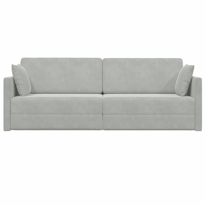 Divano Letto Grigio chiaro 213 x 76 x 77 cm Velluto 4106726