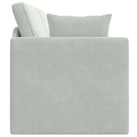 Divano Letto Grigio chiaro 213 x 76 x 77 cm Velluto 4106726