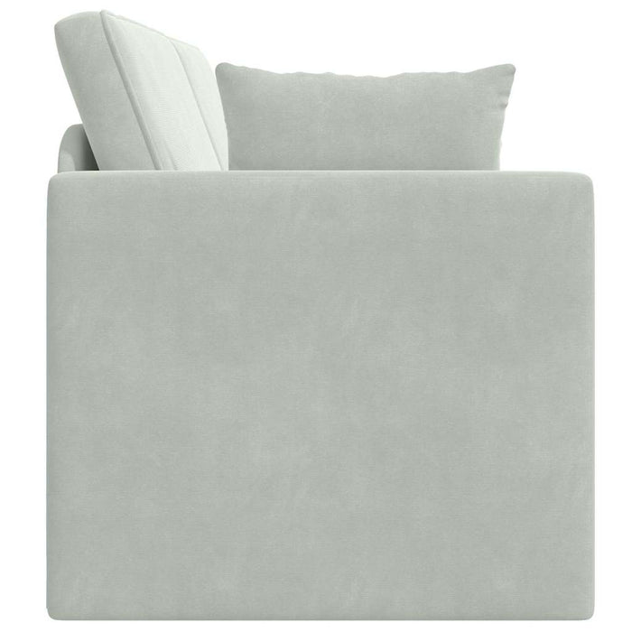 Divano Letto Grigio chiaro 213 x 76 x 77 cm Velluto 4106726