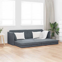 Divano-letto da pavimento Grigio scuro 213 x 76 x 77 cm Velluto 4106727