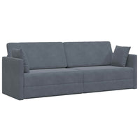 Divano-letto da pavimento Grigio scuro 213 x 76 x 77 cm Velluto 4106727