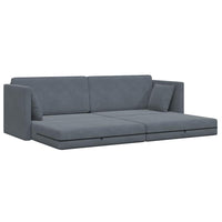 Divano-letto da pavimento Grigio scuro 213 x 76 x 77 cm Velluto 4106727