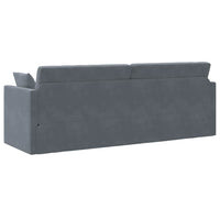 Divano-letto da pavimento Grigio scuro 213 x 76 x 77 cm Velluto 4106727