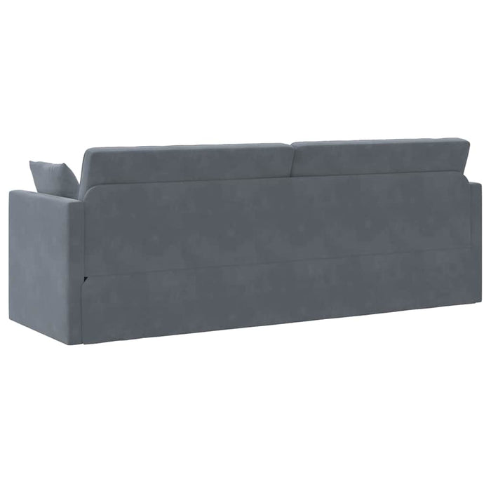 Divano-letto da pavimento Grigio scuro 213 x 76 x 77 cm Velluto 4106727