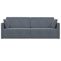 Divano-letto da pavimento Grigio scuro 213 x 76 x 77 cm Velluto 4106727