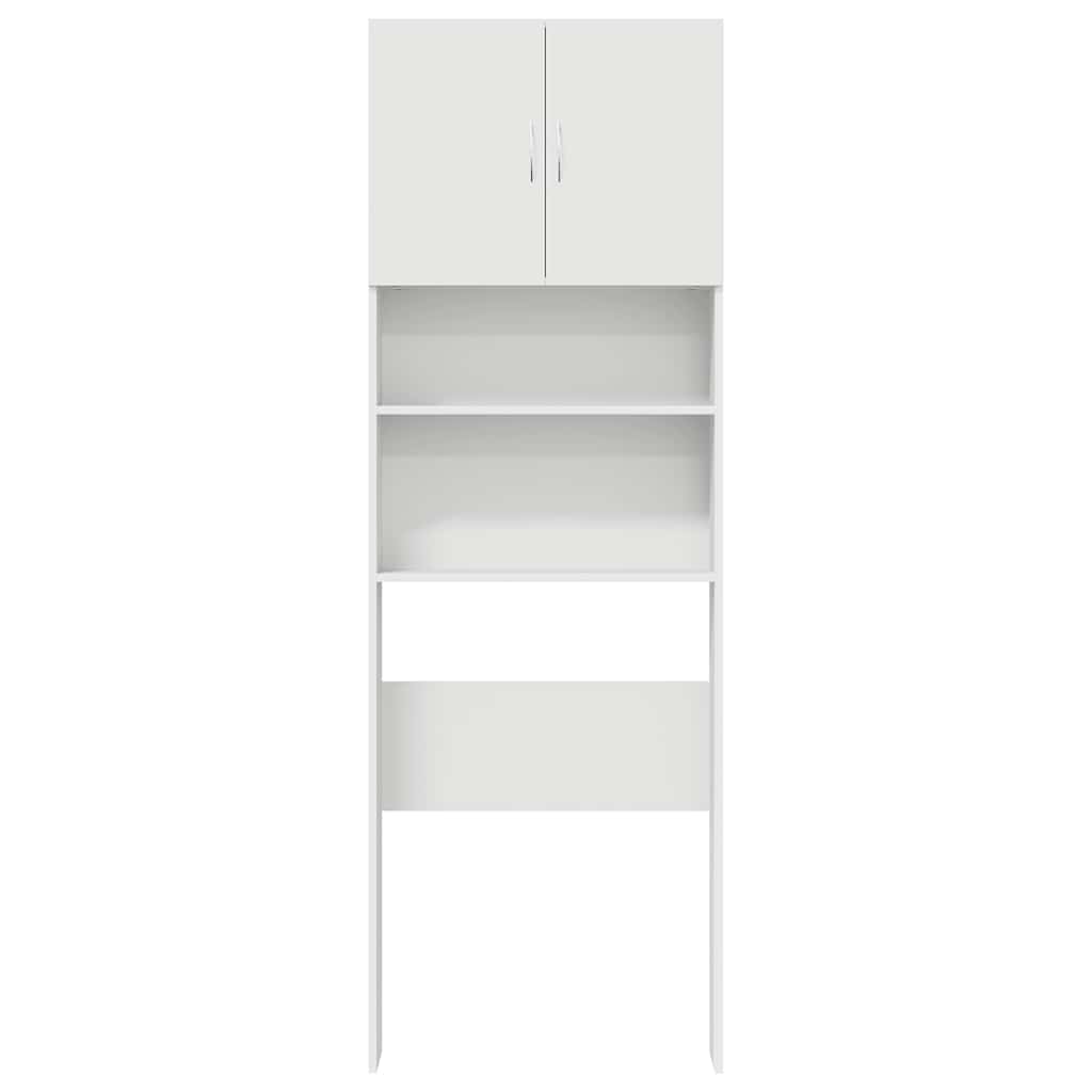 Mobile Lavatrice Bianco 64x24x190 cm in Legno Multistrato 859127