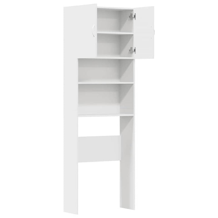 Mobile Lavatrice Bianco 64x24x190 cm in Legno Multistrato 859127