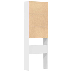 Mobile Lavatrice Bianco 64x24x190 cm in Legno Multistrato 859127