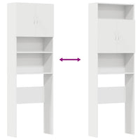 vidaXL Mobile Lavatrice Bianco 64x24x190 cm in Legno Multistrato