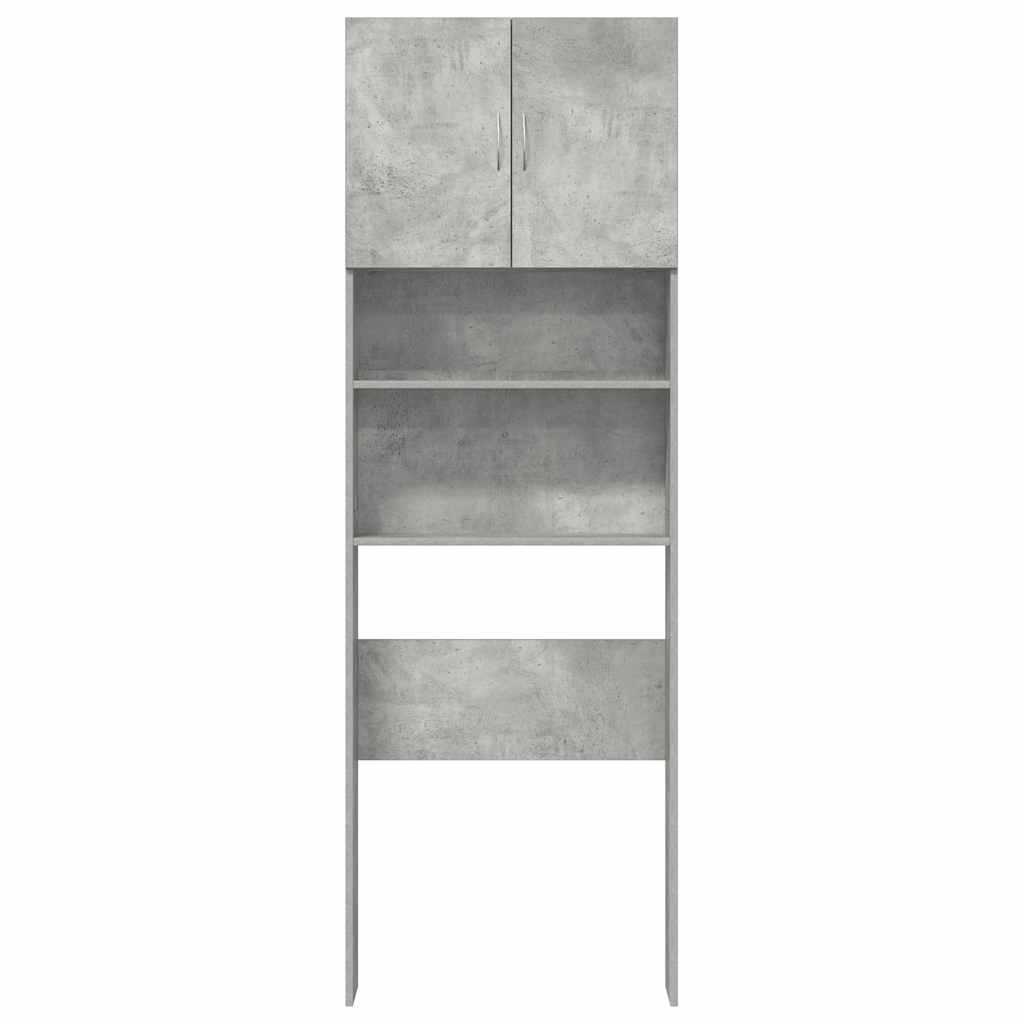 Mobile Lavatrice Grigio Cemento 64x24x190 cm Legno Multistrato 859130