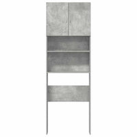 Mobile Lavatrice Grigio Cemento 64x24x190 cm Legno Multistrato 859130