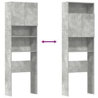 Mobile Lavatrice Grigio Cemento 64x24x190 cm Legno Multistrato 859130