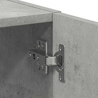 vidaXL Mobile Lavatrice Grigio Cemento 64x24x190 cm Legno Multistrato