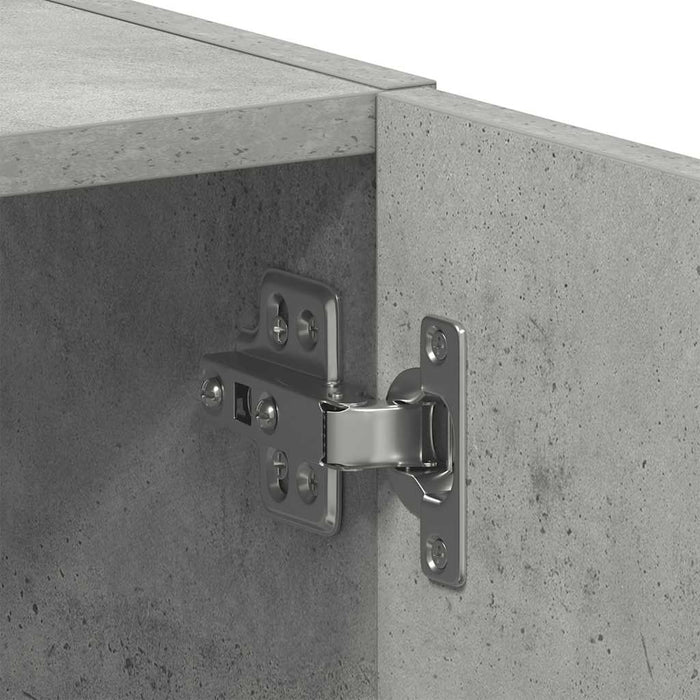 vidaXL Mobile Lavatrice Grigio Cemento 64x24x190 cm Legno Multistrato