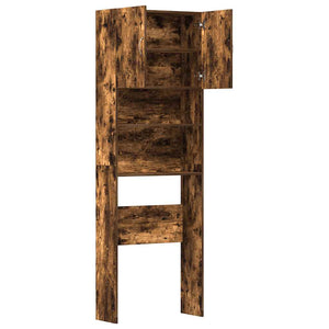 vidaXL Mobile Lavatrice Rovere Fumo 64x24x190 cm Legno Multistrato