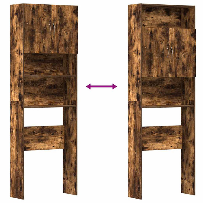 Mobile Lavatrice Rovere Fumo 64x24x190 cm Legno Multistrato 859131