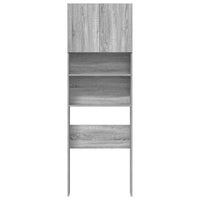 vidaXL Mobile Lavatrice Grigio Sonoma 64x24x190 cm Legno Multistrato