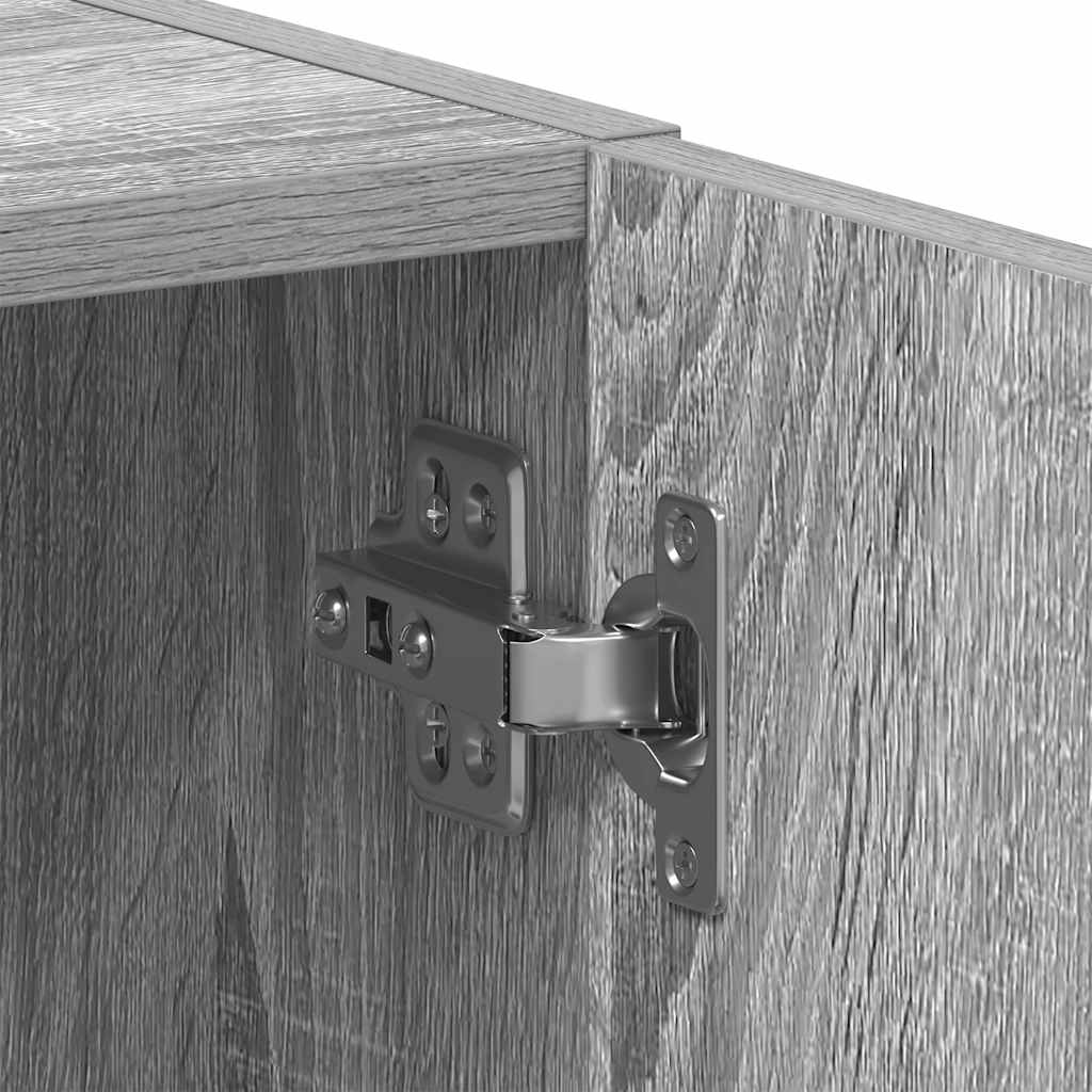 Mobile Lavatrice Grigio Sonoma 64x24x190 cm Legno Multistrato 859132