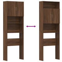 vidaXL Mobile Lavatrice Rovere Marrone 64x24x190 cm Legno Multistrato