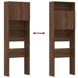 vidaXL Mobile Lavatrice Rovere Marrone 64x24x190 cm Legno Multistrato