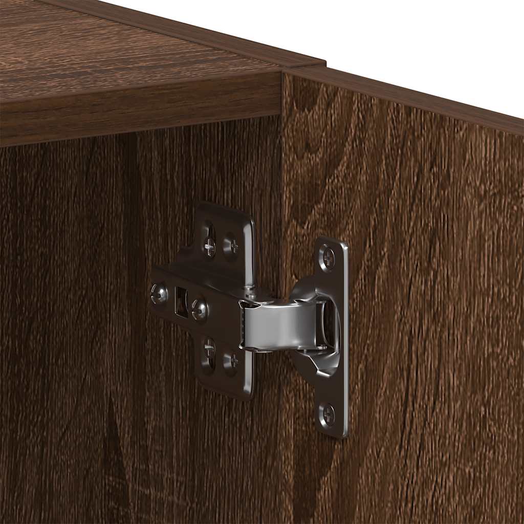 Mobile Lavatrice Rovere Marrone 64x24x190 cm Legno Multistrato 859133