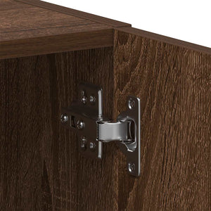 Mobile Lavatrice Rovere Marrone 64x24x190 cm Legno Multistrato 859133