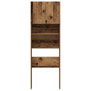 Mobile Lavatrice Legno Antico 64x24x190 cm in Legno Multistrato