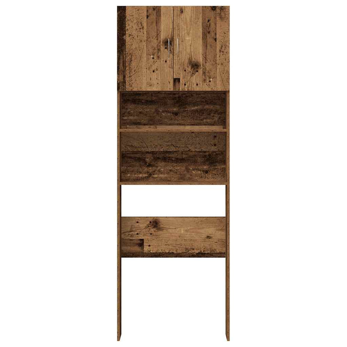 Mobile Lavatrice Legno Antico 64x24x190 cm in Legno Multistrato