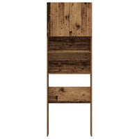 Mobile Lavatrice Legno Antico 64x24x190 cm in Legno Multistrato 859134