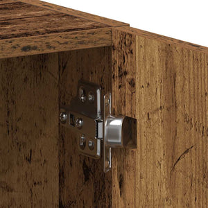 Mobile Lavatrice Legno Antico 64x24x190 cm in Legno Multistrato