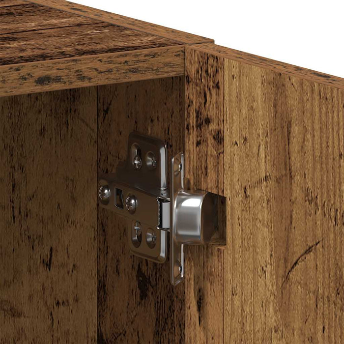 Mobile Lavatrice Legno Antico 64x24x190 cm in Legno Multistrato