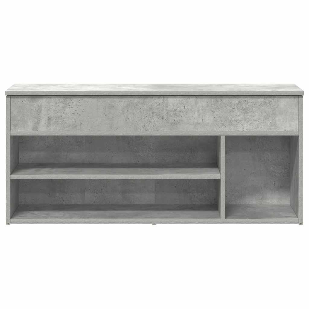 Scarpiera Grigio Cemento 102x30,5x45 cm in Legno Multistrato 859139
