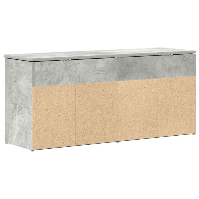vidaXL Scarpiera Grigio Cemento 102x30,5x45 cm in Legno Multistrato