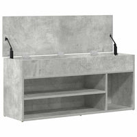 vidaXL Scarpiera Grigio Cemento 102x30,5x45 cm in Legno Multistrato