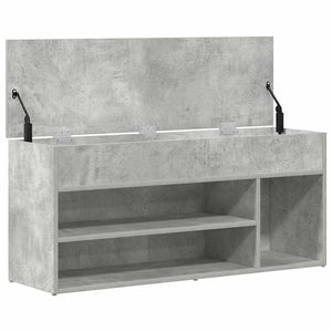 vidaXL Scarpiera Grigio Cemento 102x30,5x45 cm in Legno Multistrato