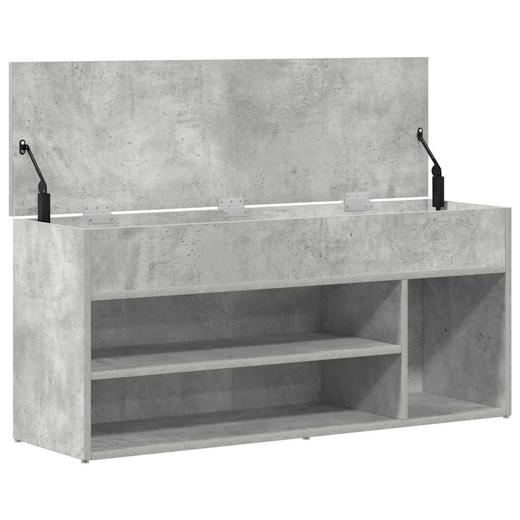 Scarpiera Grigio Cemento 102x30,5x45 cm in Legno Multistrato 859139